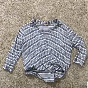 Hollister Blue Striped Blouse